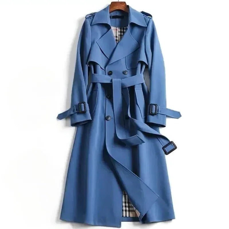 Women's Trench Coat - Blue