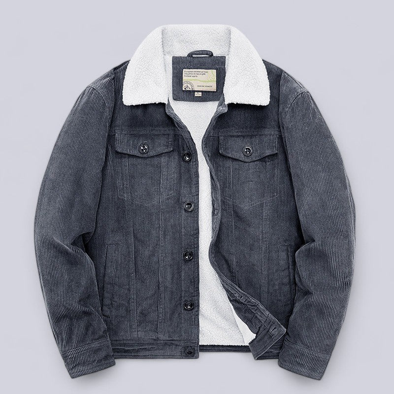 Kyle Men's Corduroy Sherpa Lined Denim Jacket 3