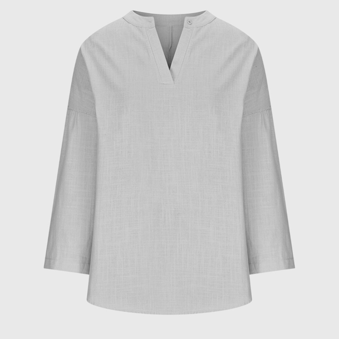 Laura Women's Cotton V Neck Tunic Blouse 7