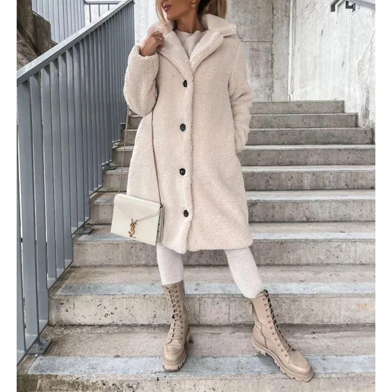 Lauren Women's Wool Double Breasted Trench Coat 1