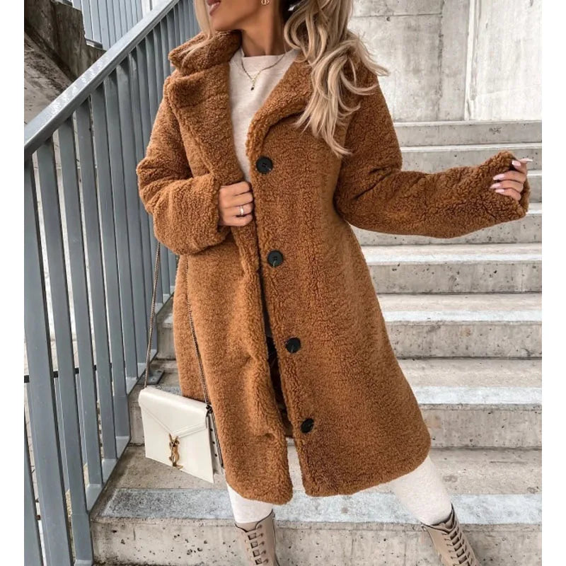 Lauren Women's Wool Double Breasted Trench Coat 2