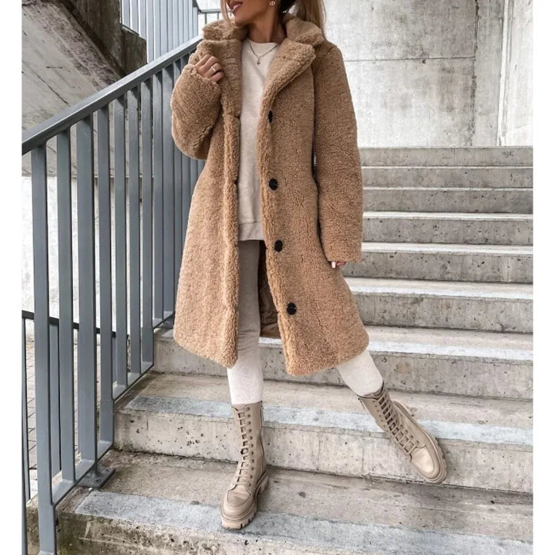 Lauren Women's Wool Double Breasted Trench Coat 4