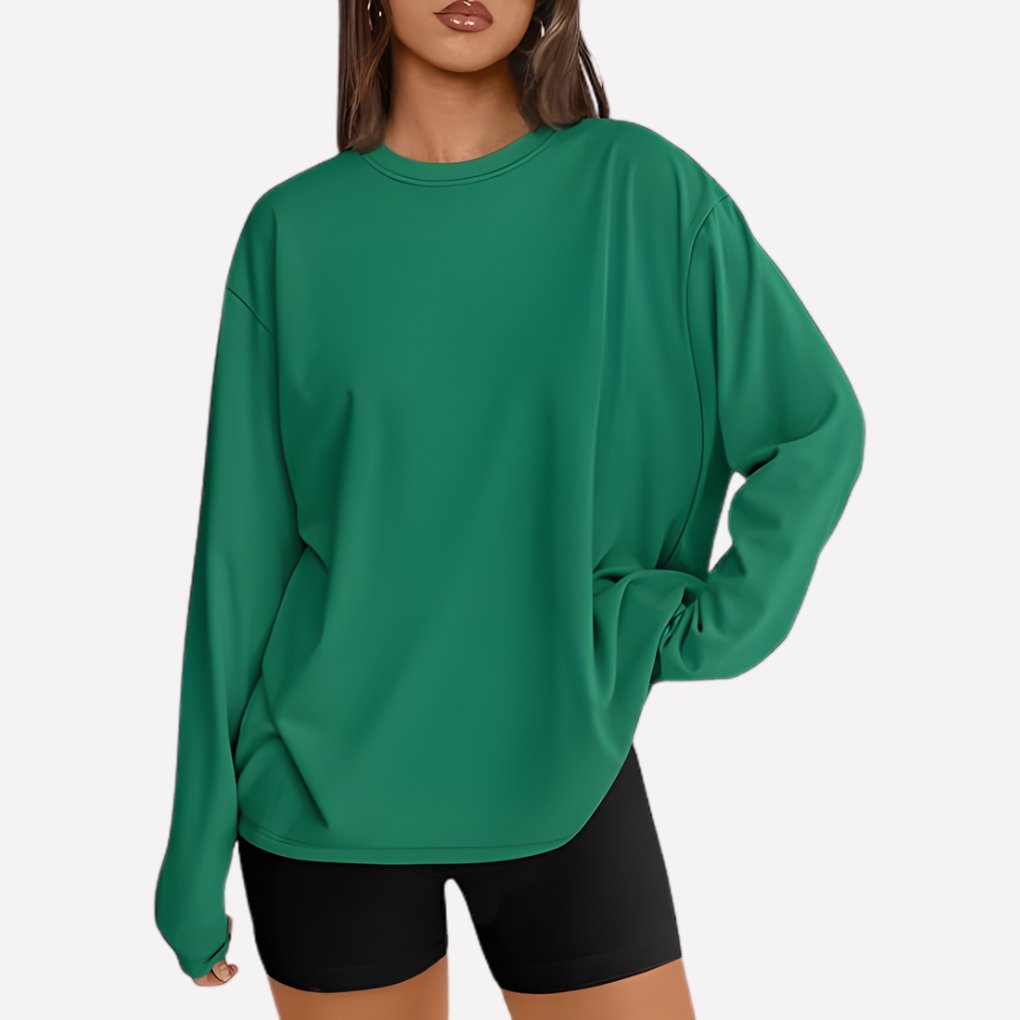 Women's Oversized Crewneck Sweatshirt - Green