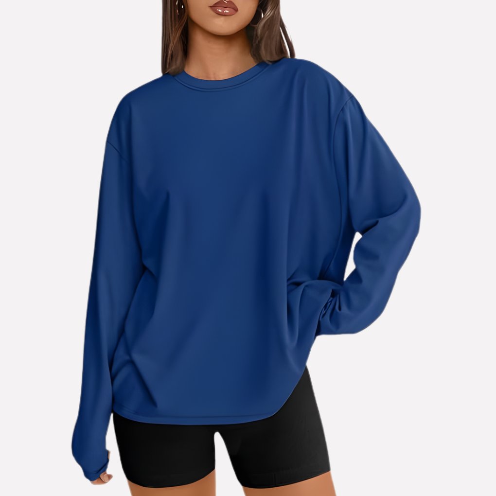 Women's Oversized Crewneck Sweatshirt - Blue