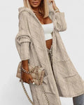 Women's Oversized Knit Cardigan Coat - Beige