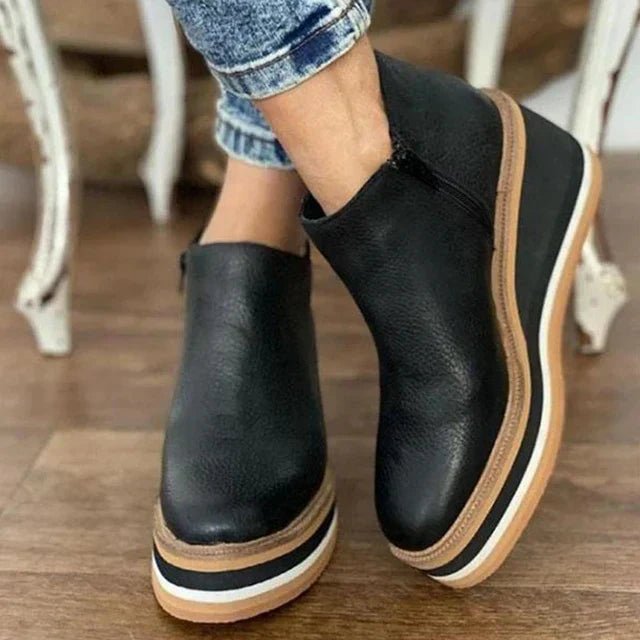 Women's Platform Wedge Ankle Boots
