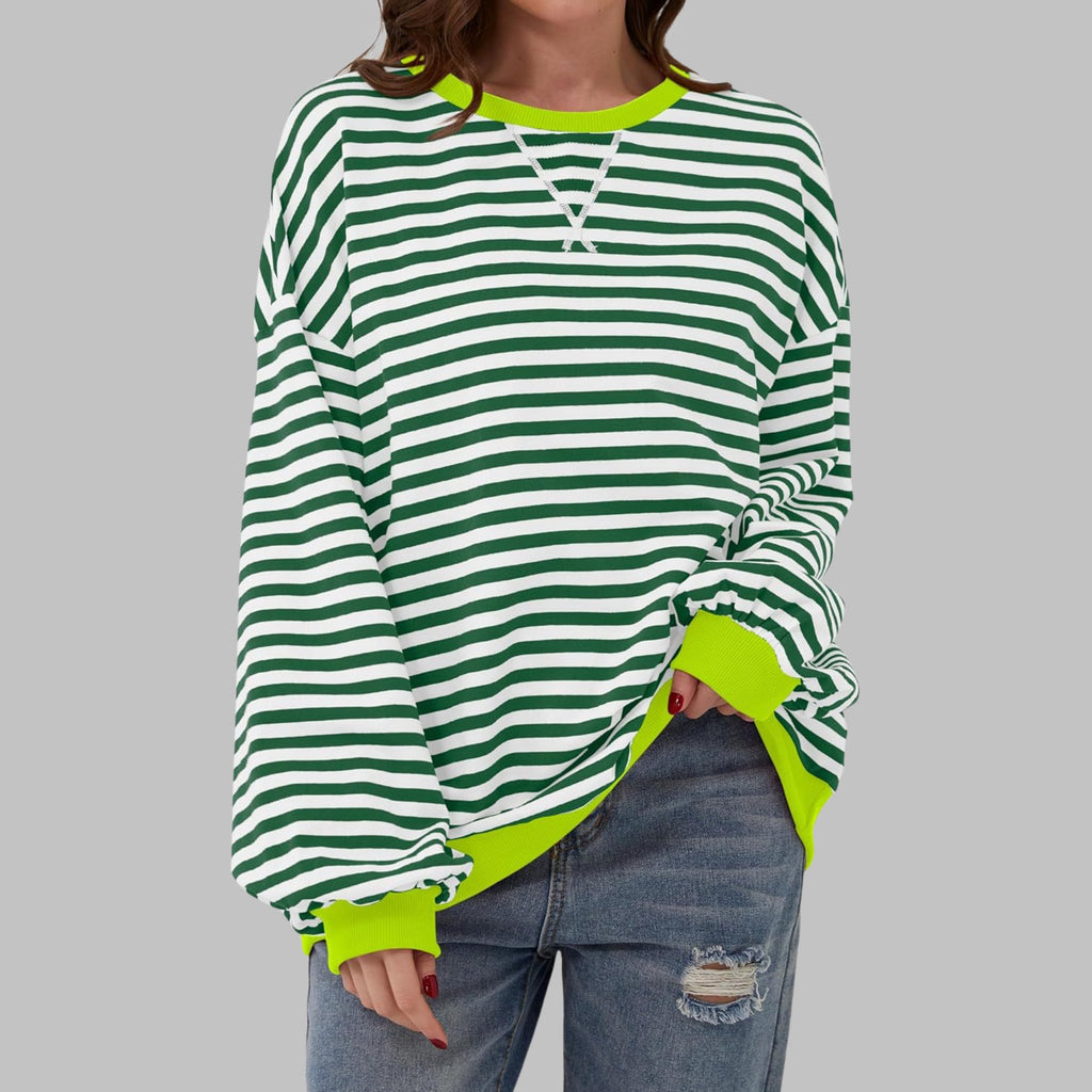 Women's Striped Oversized Sweatshirt