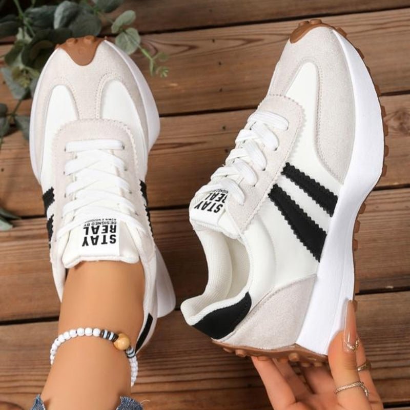 Women's Striped Platform Sneakers