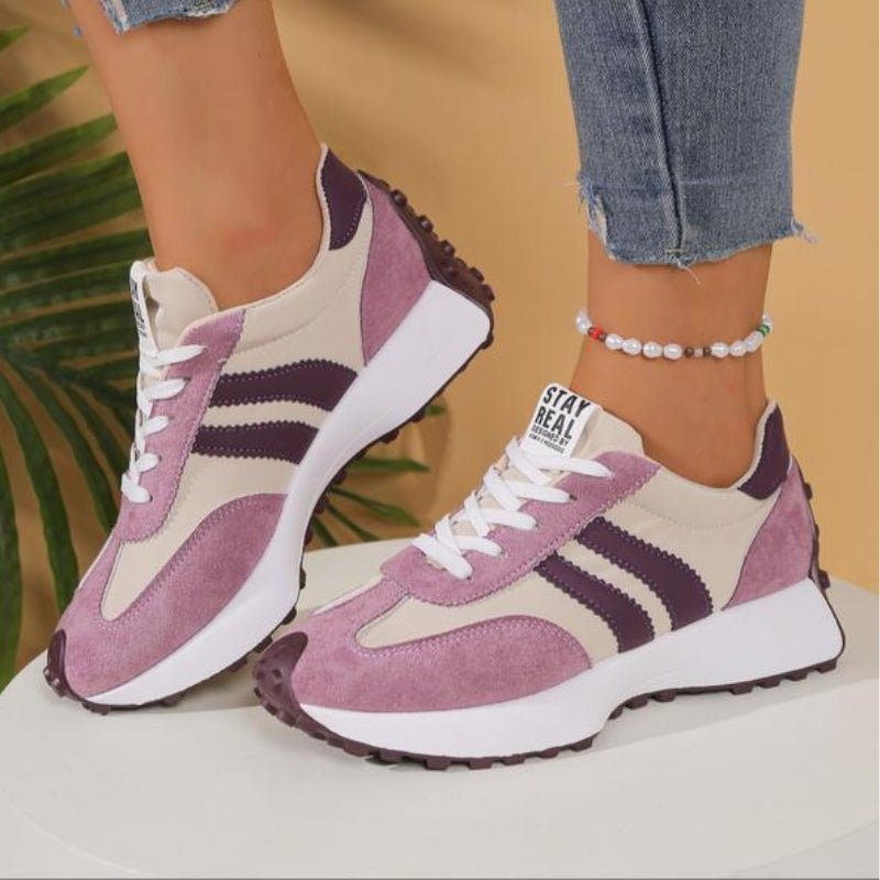 Women's Striped Platform Sneakers