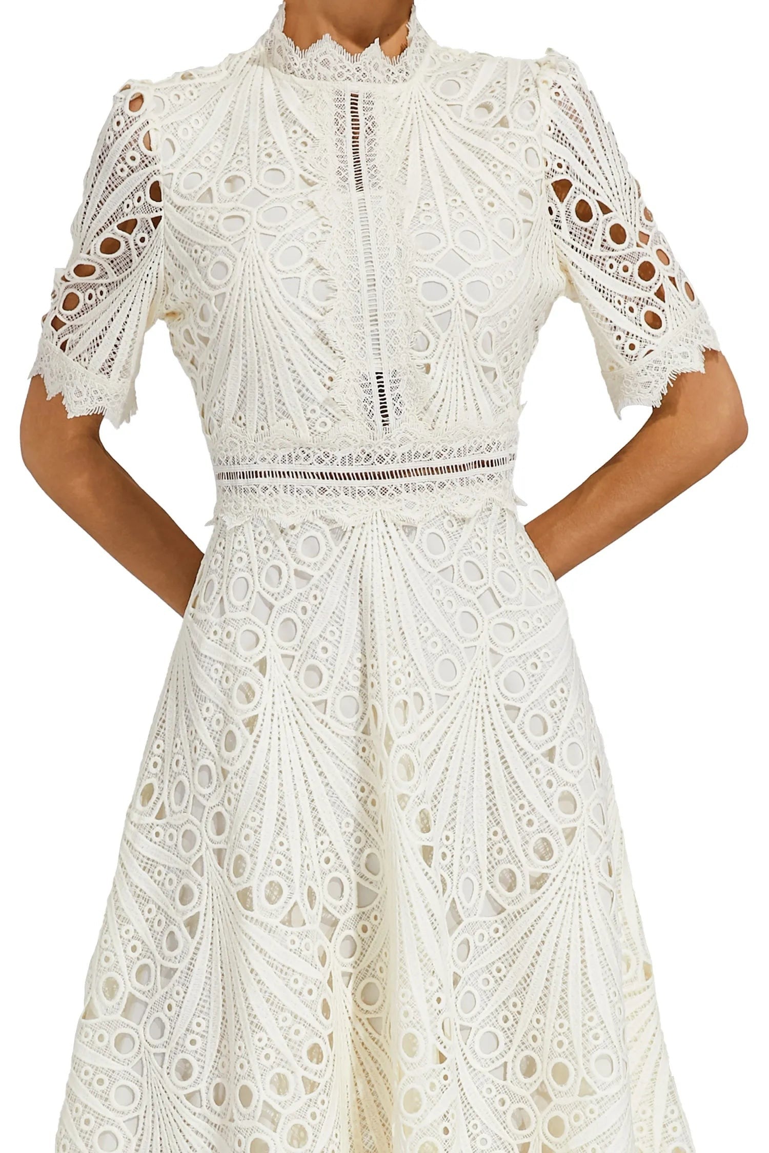 Wedding Guest Lace Midi Dress