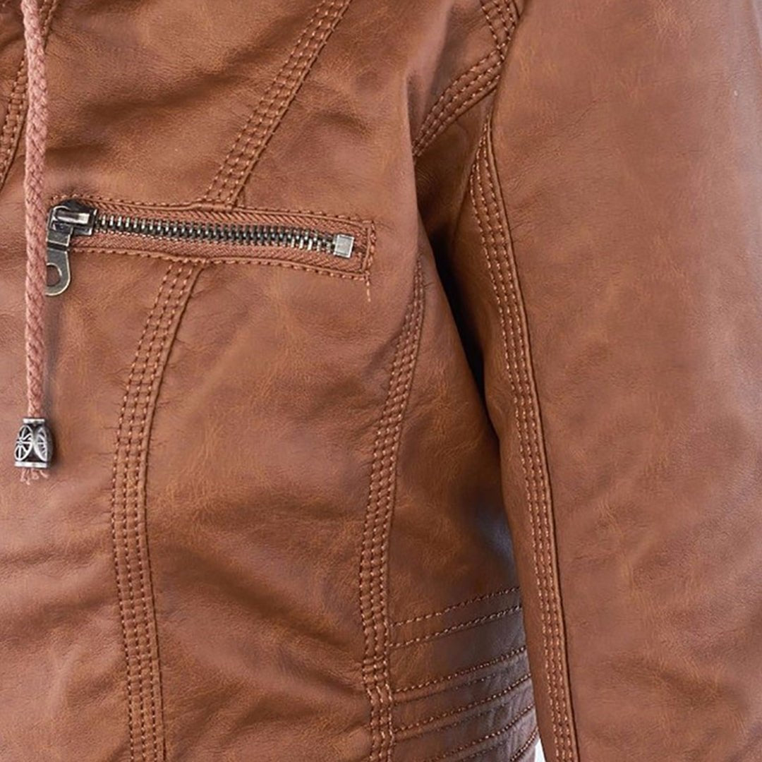 Women's Faux Leather Moto Jacket