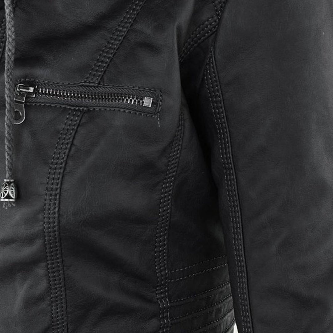 Women's Faux Leather Moto Jacket