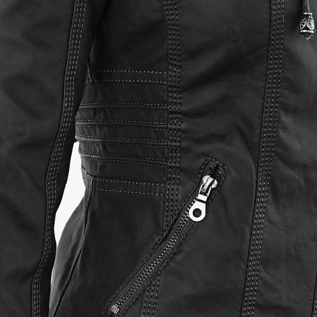 Women's Faux Leather Moto Jacket