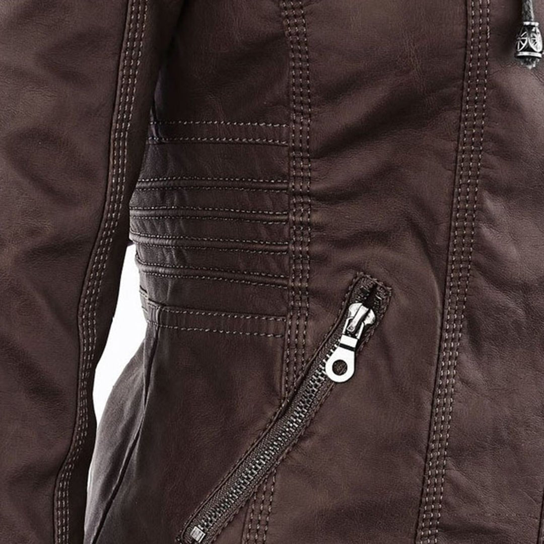 Women's Faux Leather Moto Jacket