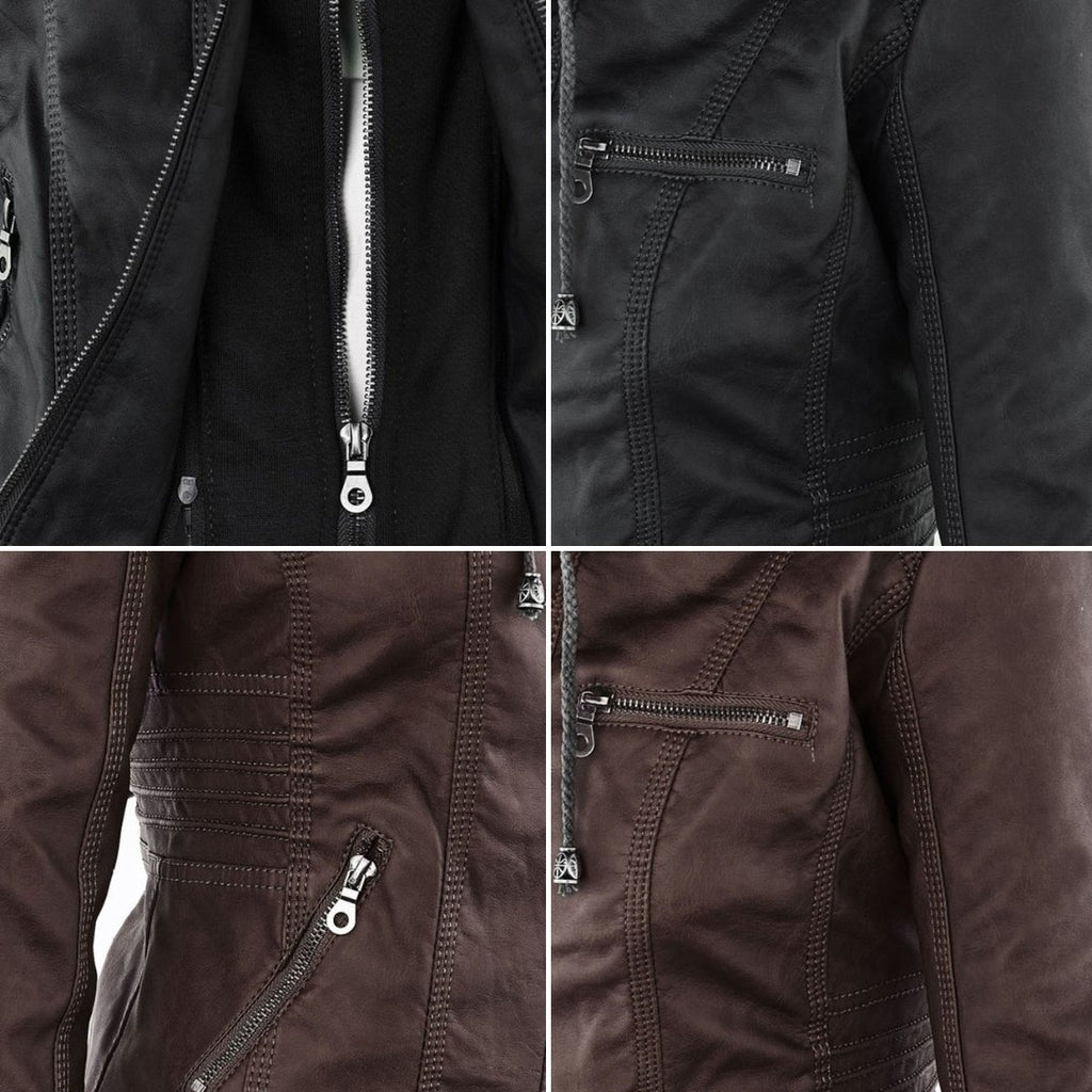 Women's Faux Leather Moto Jacket