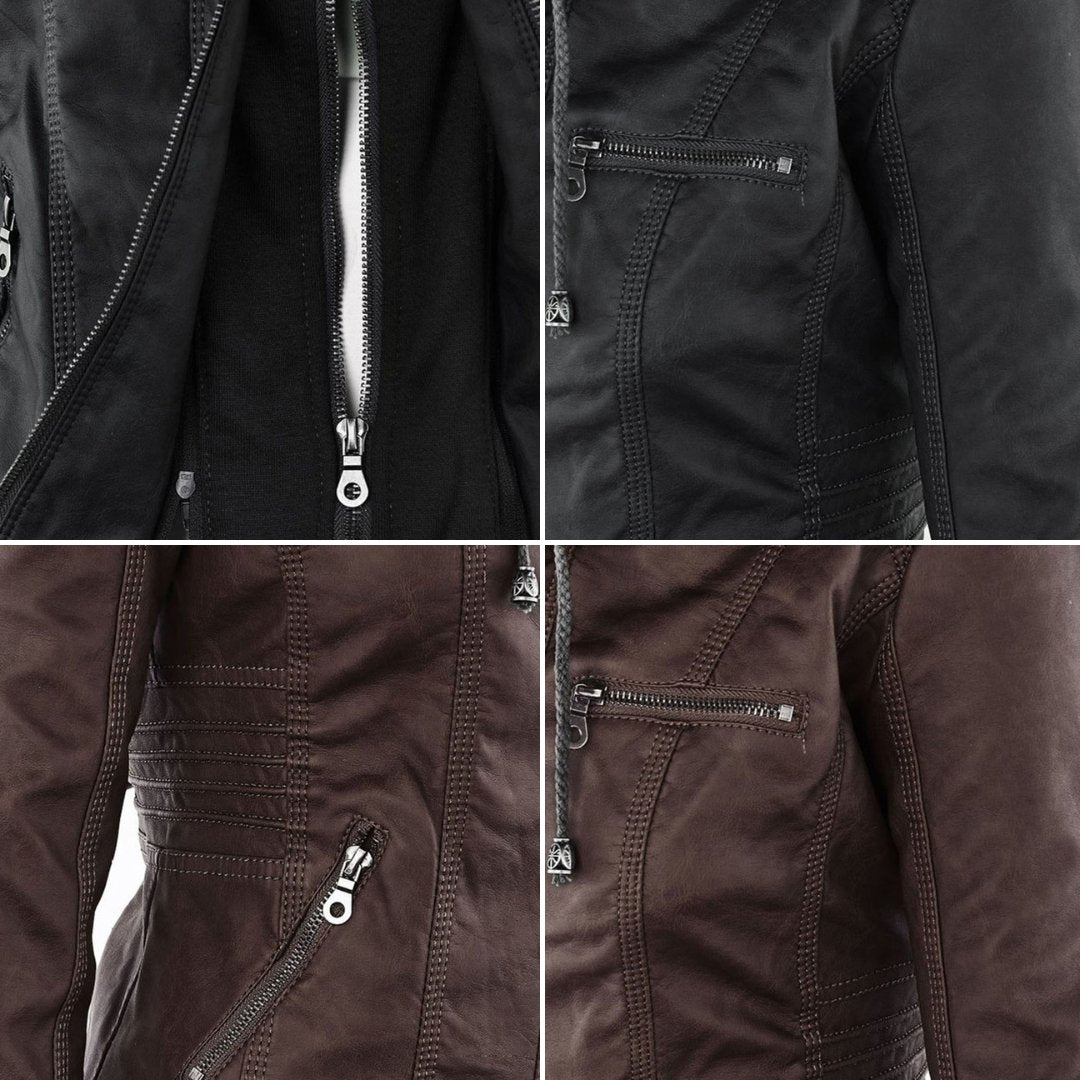 Women's Faux Leather Moto Jacket