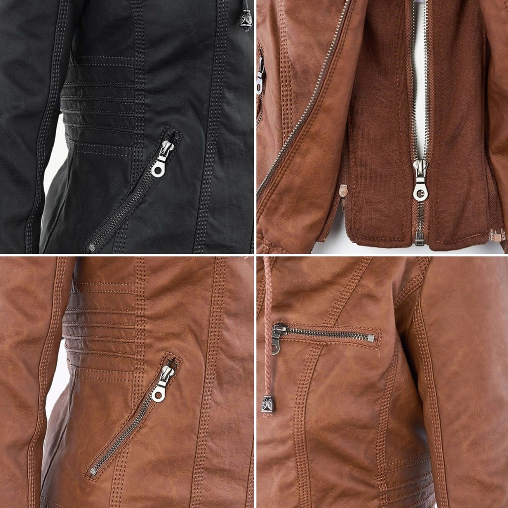 Women's Faux Leather Moto Jacket