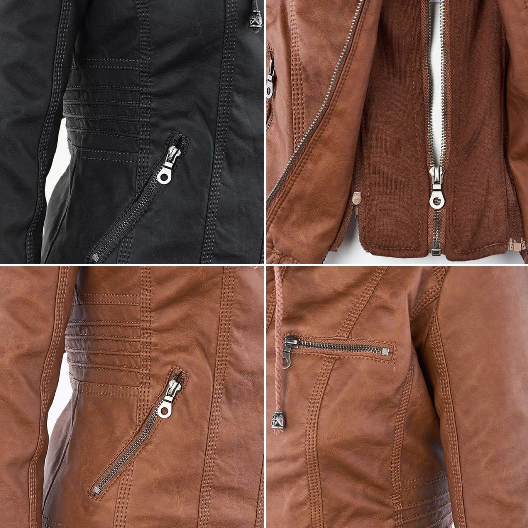 Women's Faux Leather Moto Jacket