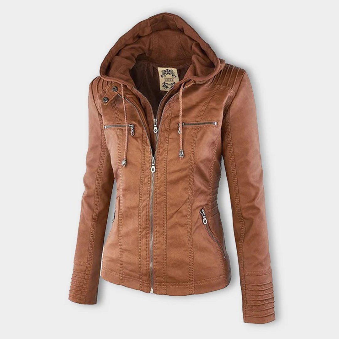 Women's Faux Leather Moto Jacket