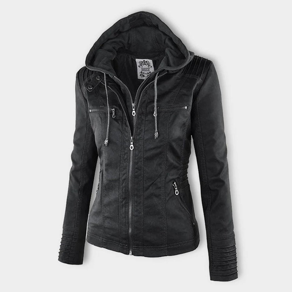 Women's Faux Leather Moto Jacket