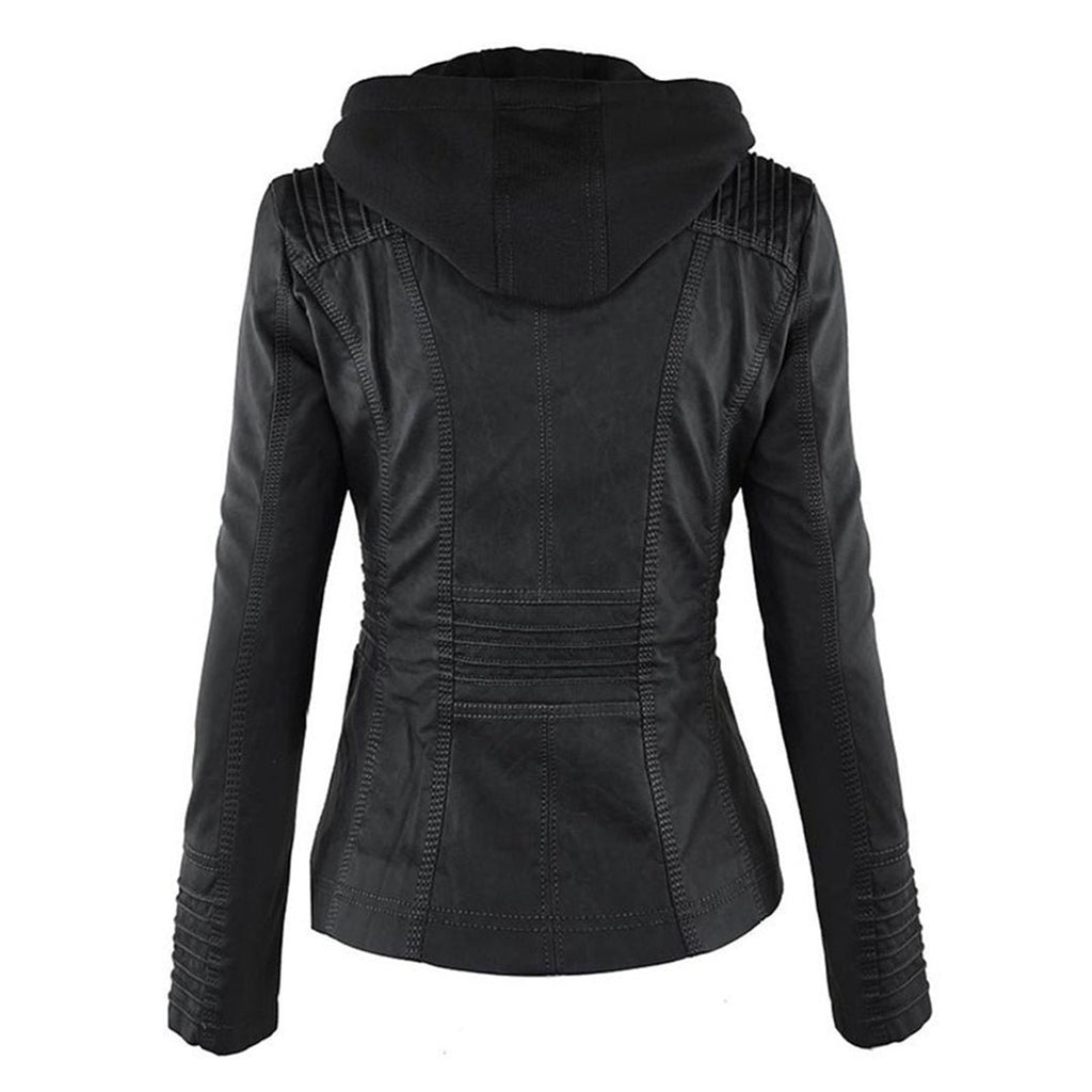Women's Faux Leather Moto Jacket
