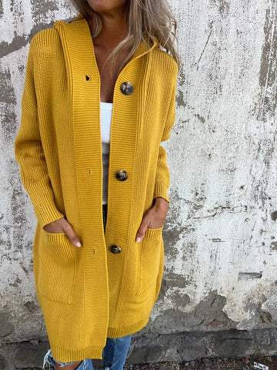 Women's Knit Cardigan - Yellow