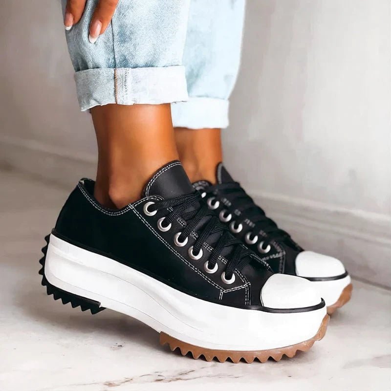 Women's Platform Sneakers - Black