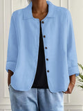 Long Sleeve Shirt Jacket - Light Blue