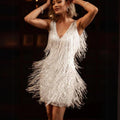 Louisa Women's Sequin Fringe Mini Dress 1