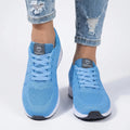Women's Knit Sneakers - Sky Blue