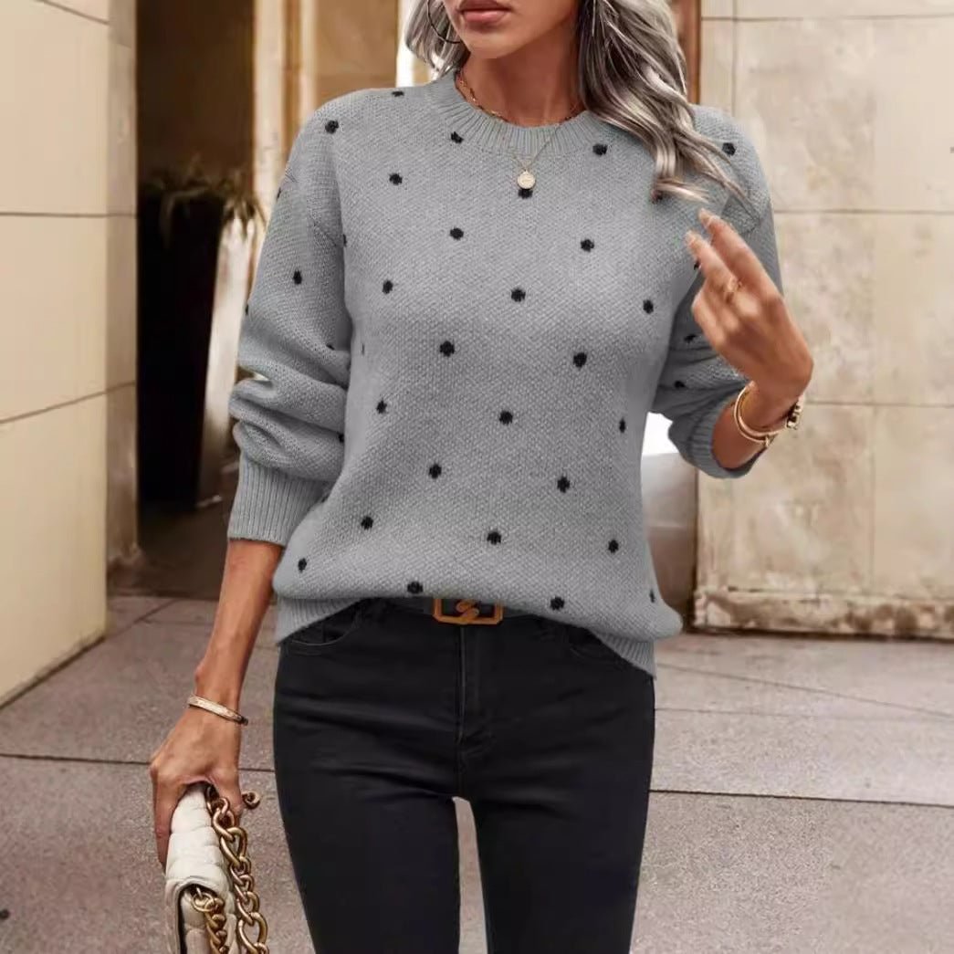 Women's Knit Sweater - Slate Gray