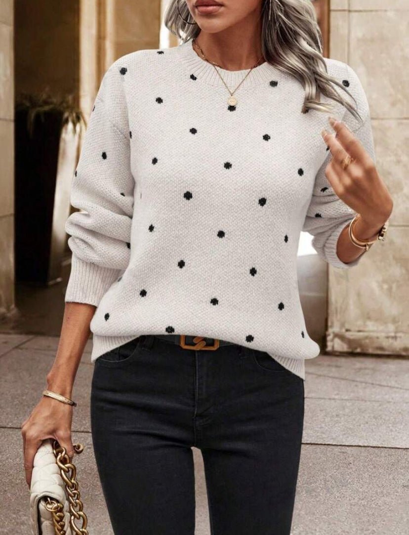Women's Knit Sweater - White