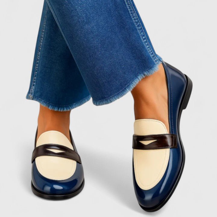 Women's Leather Penny Loafers - White
