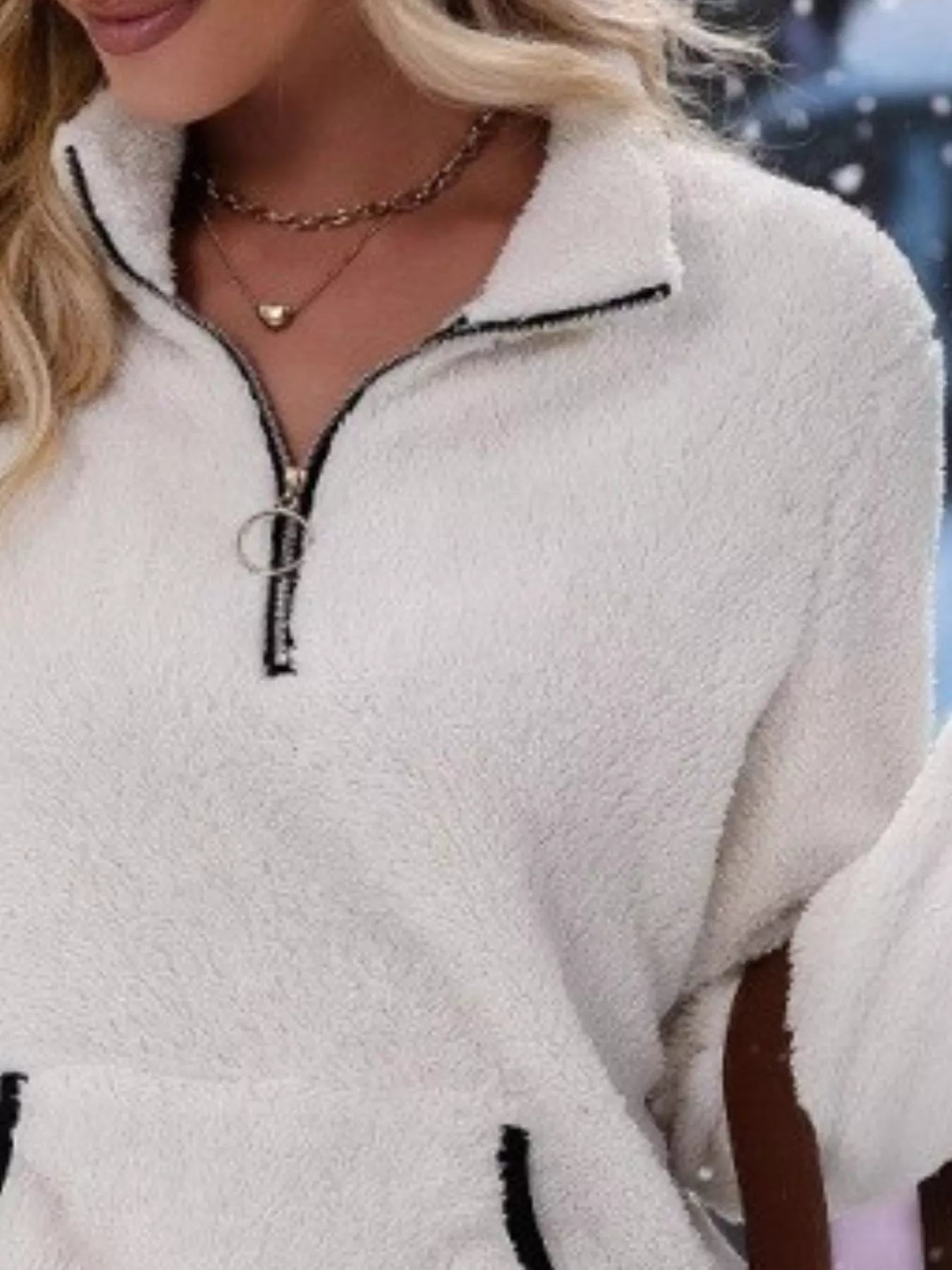 Women's Sherpa Fleece Quarter-Zip Pullover