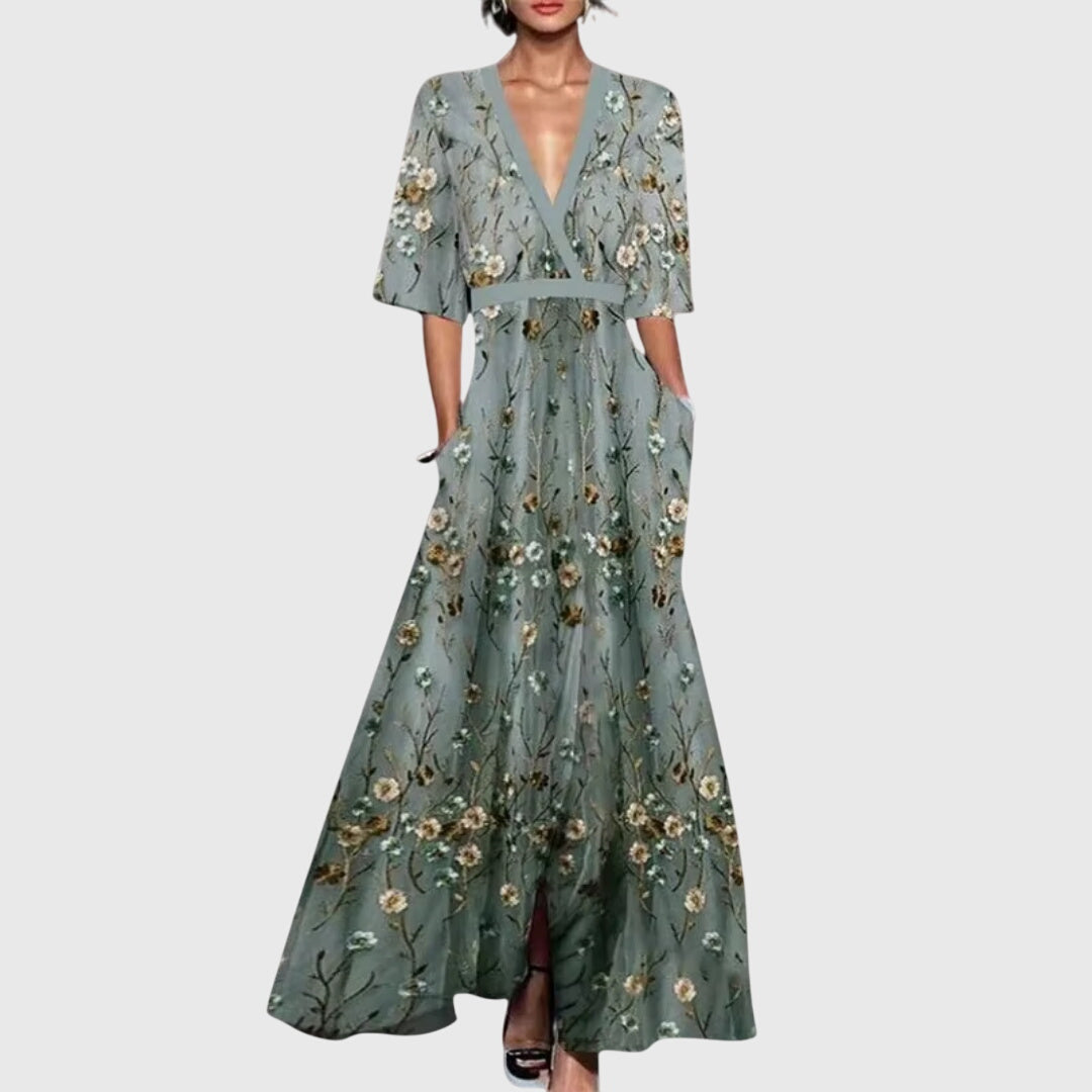 Madeleine Women's Floral Wrap Maxi Dress 2