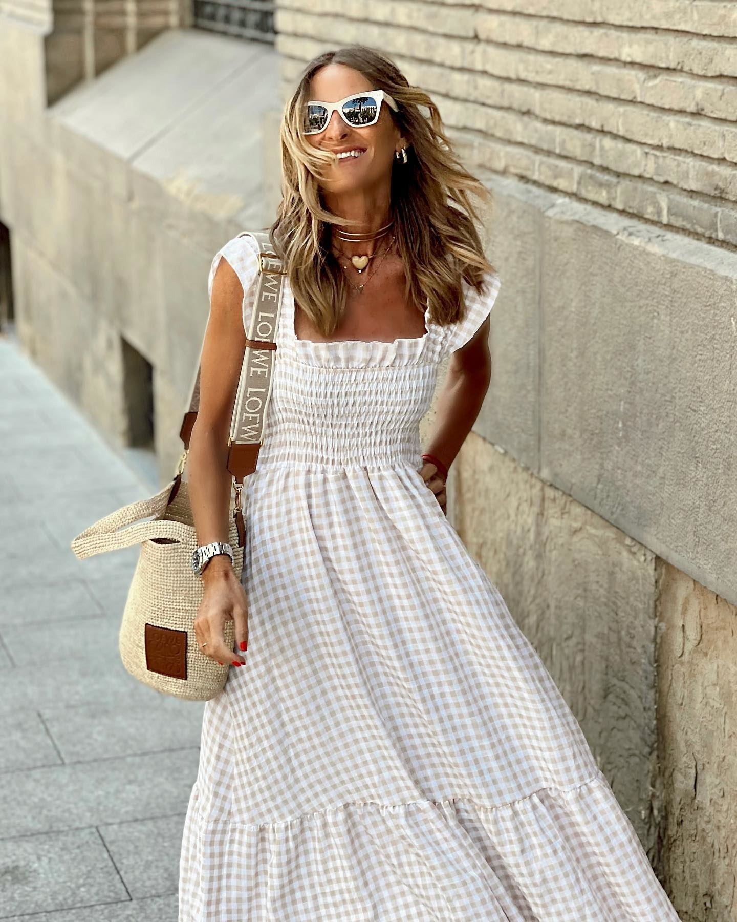 Gingham Maxi Dress