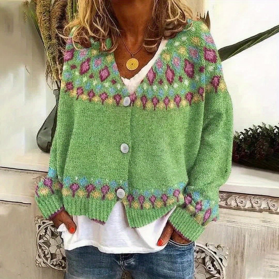 Women's Oversized Floral Cardigan
