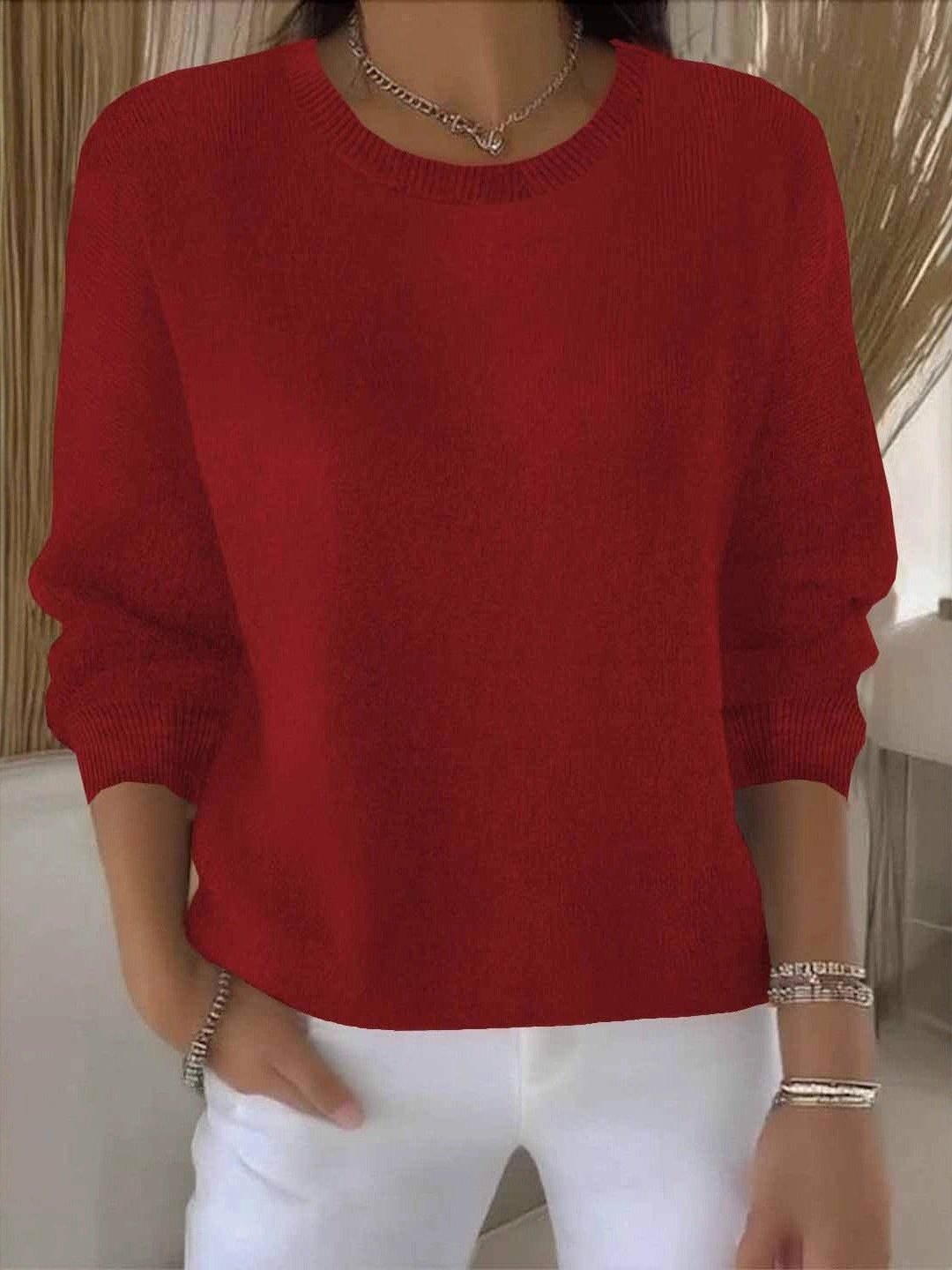 Women's Oversized Sweater - Red