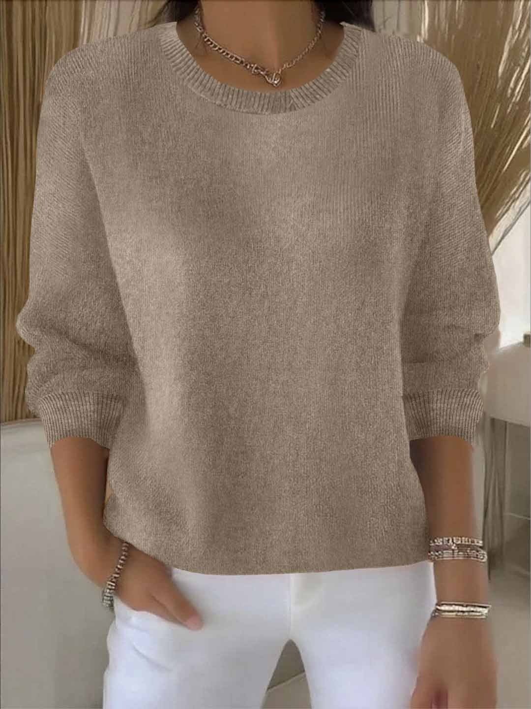 Women's Oversized Sweater - Khaki