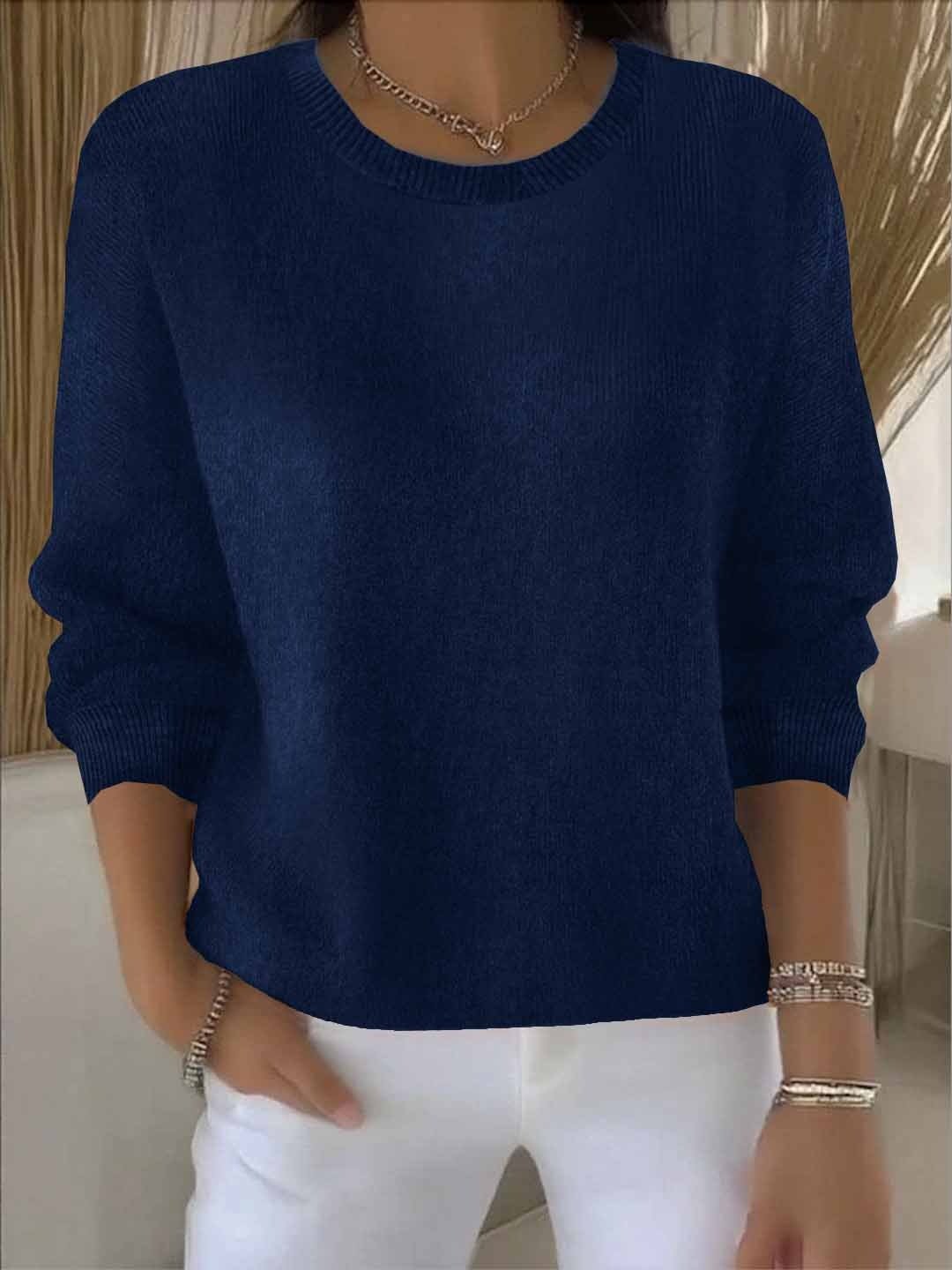 Women's Oversized Sweater - Dark Blue