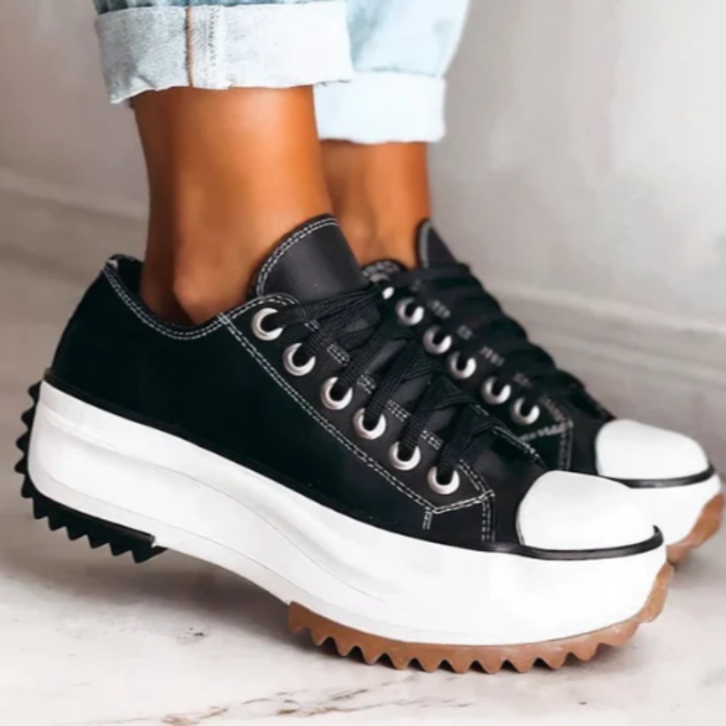 Women's Platform Sneakers - Black