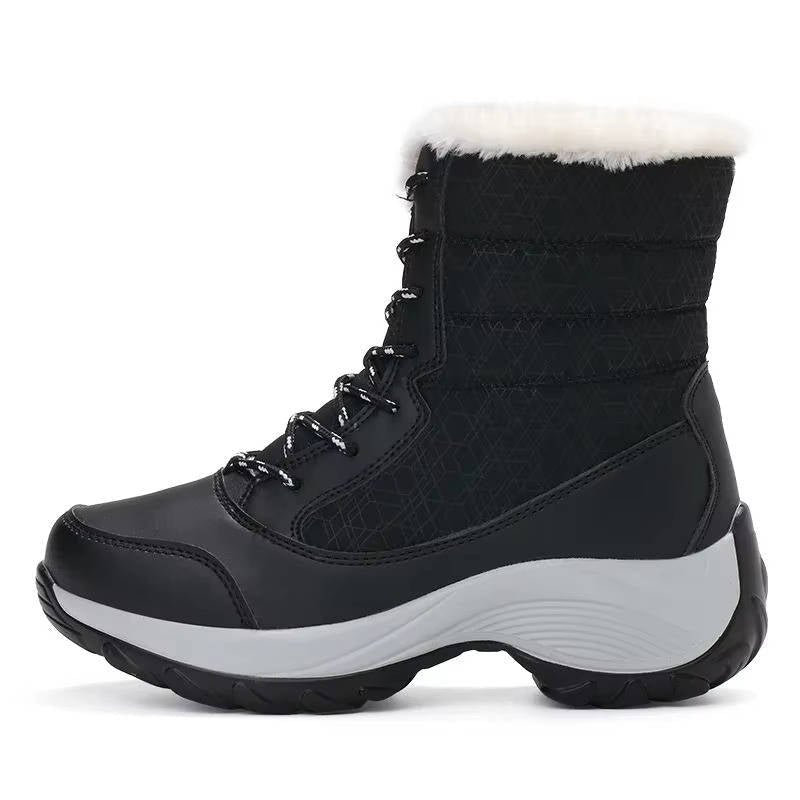 Women's Faux Leather Ankle Snow Boots