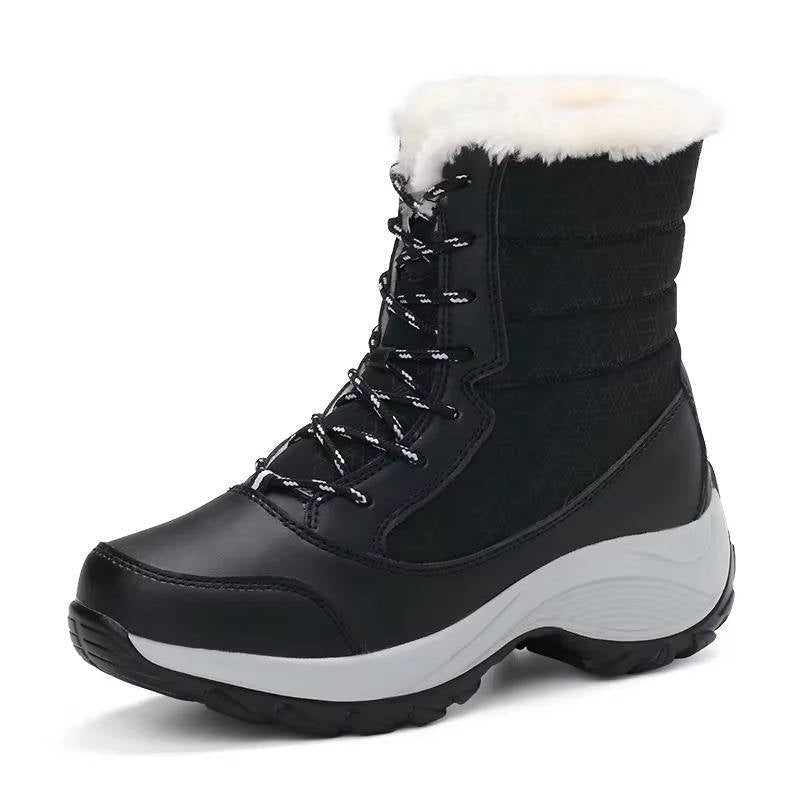 Women's Faux Leather Ankle Snow Boots