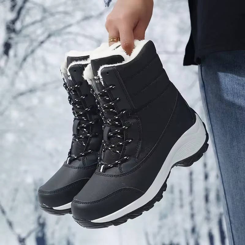 Women's Faux Leather Ankle Snow Boots
