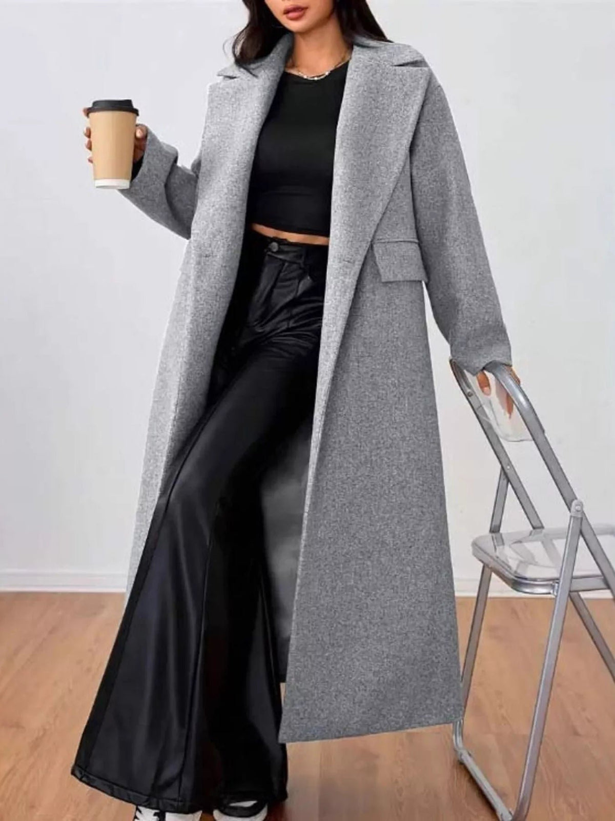 Women's Oversized Wool Trench Coat