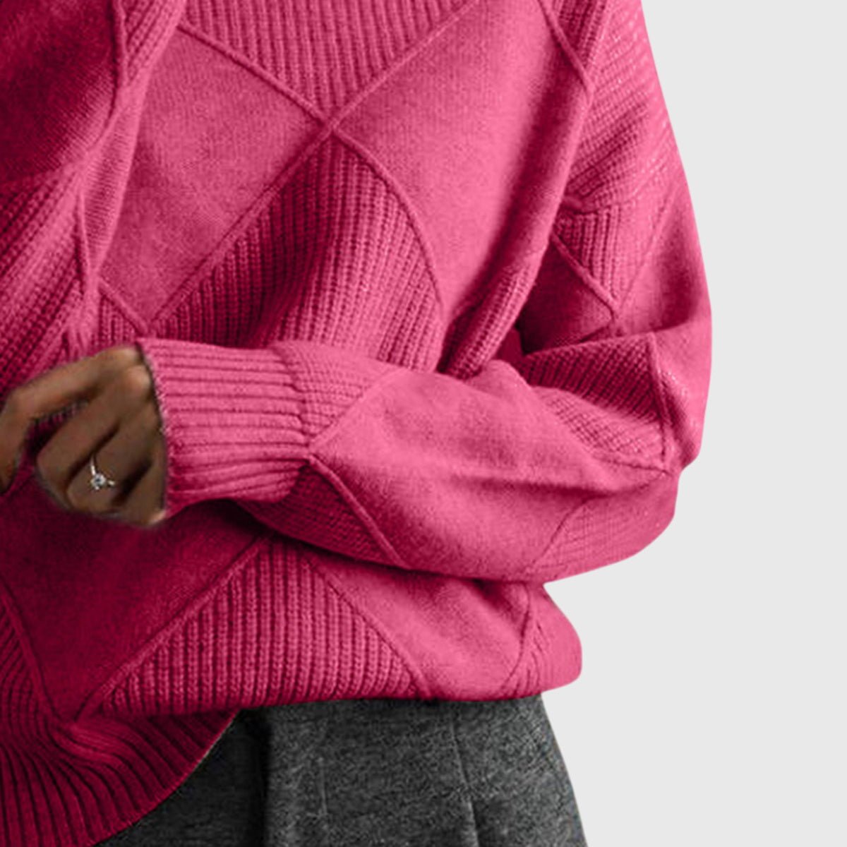 Women's Oversized Wool Turtleneck Sweater