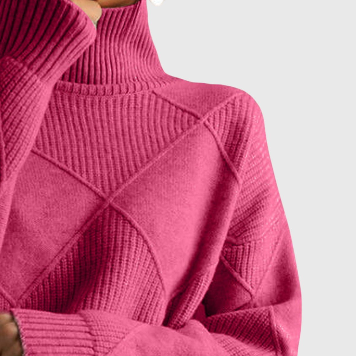 Women's Oversized Wool Turtleneck Sweater