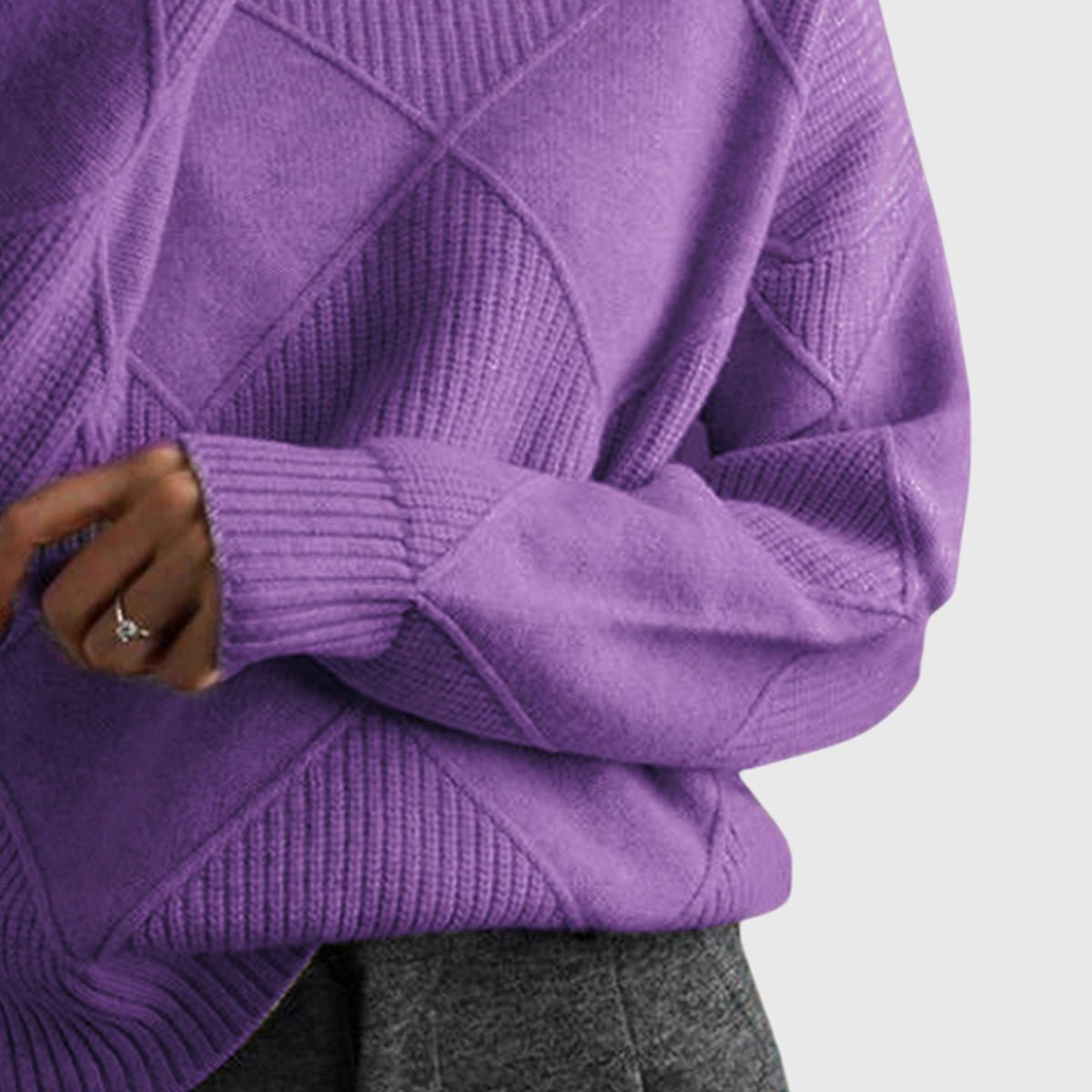Women's Oversized Wool Turtleneck Sweater