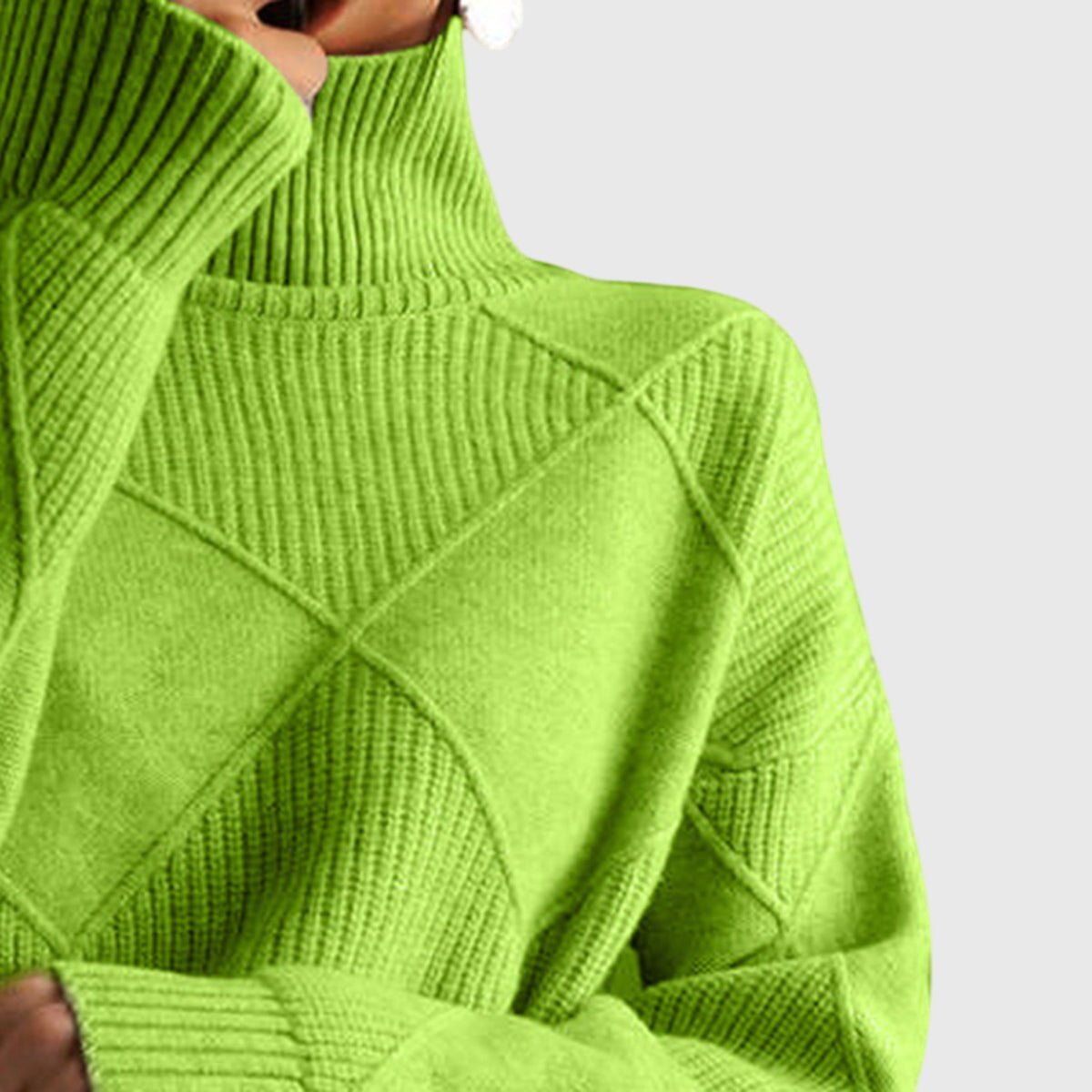 Women's Oversized Wool Turtleneck Sweater