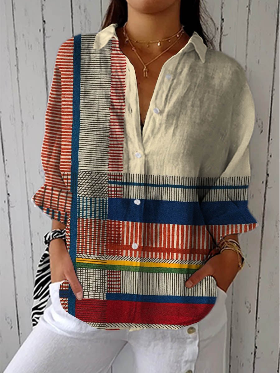 Women's Striped Blouse - Multicolor